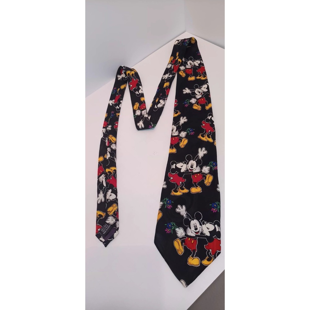 Lot of 2 Vintage Silk Novelty Neck Ties Mickey Mouse Winnie The Pooh Kidcore - Picture 2 of 16